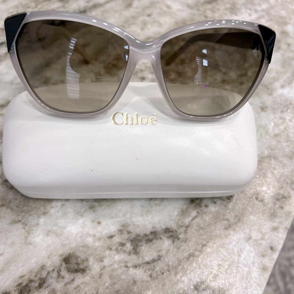 Chloe CE600S-272 Cat Eye Sunglasses with case Grey Authentic
